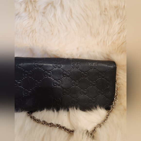 Gucci leather wallet with chain - Picture 3 of 5